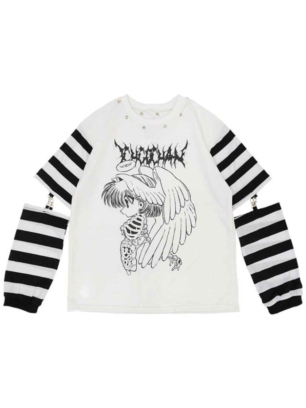 NEW ACDC RAG.X Ichgo Cha~N Horror Gore Ribcage Angel Long Sleeves Oversized Tee